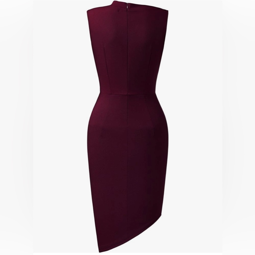 AISIZE Sleeveless Pleated Pencil Dress - Picture 2 of 6